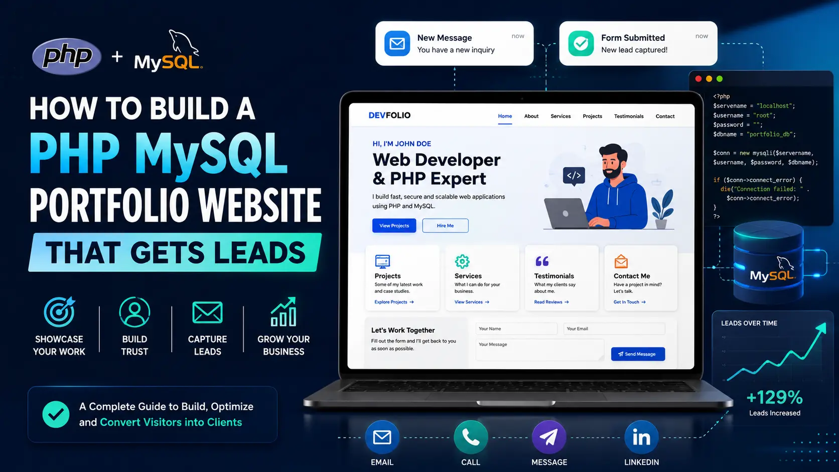 How to Build a PHP MySQL Portfolio Website That Gets Leads